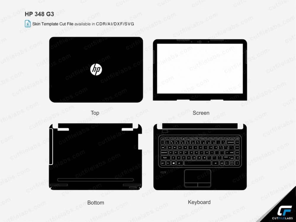 HP 348 G3 2017 Cut File Template Cut File Labs