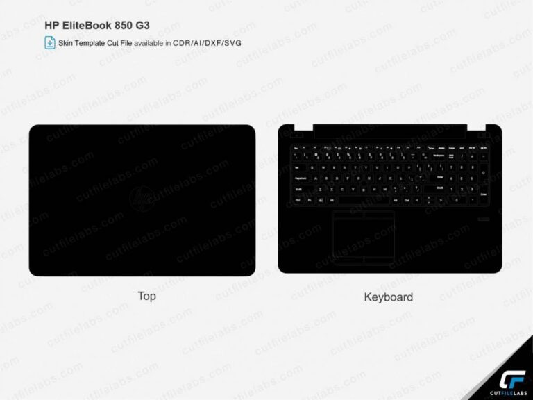 HP EliteBook 850 G3 (2016) Cut File Template | CutFileLabs