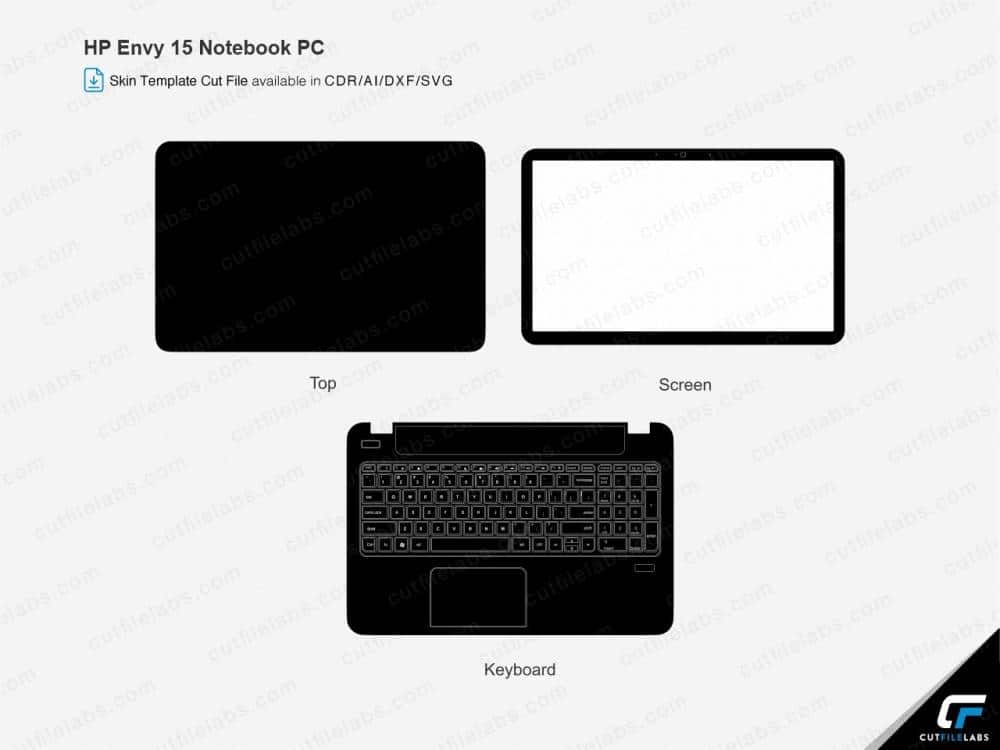 HP Envy 15 NoteBook PC Cut File Template | CutFileLabs