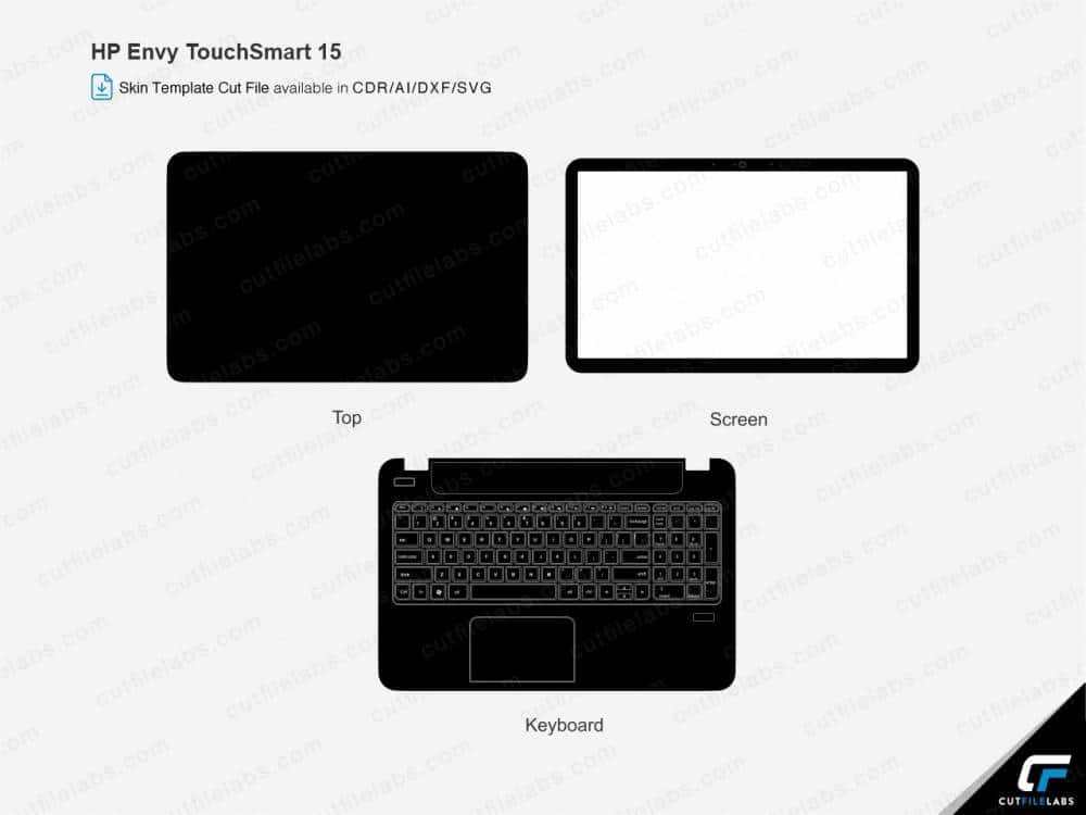 HP Envy TouchSmart 15 (2014) Cut File Template | CutFileLabs