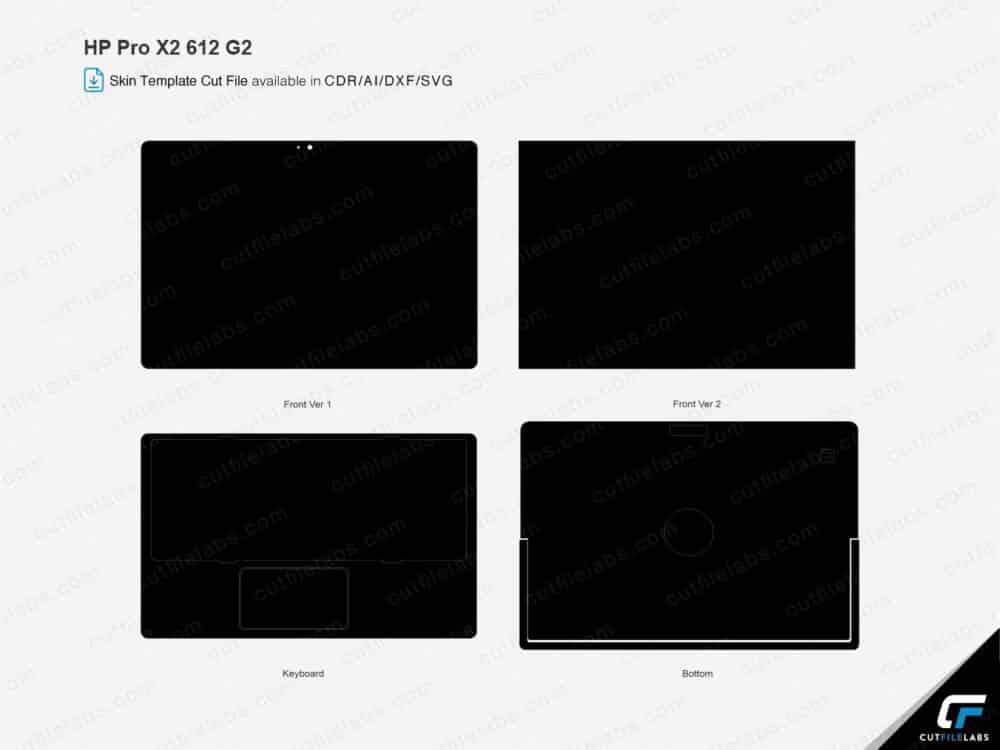 Hp pro x2 612 g2 2017 cut file template cutfilelabs