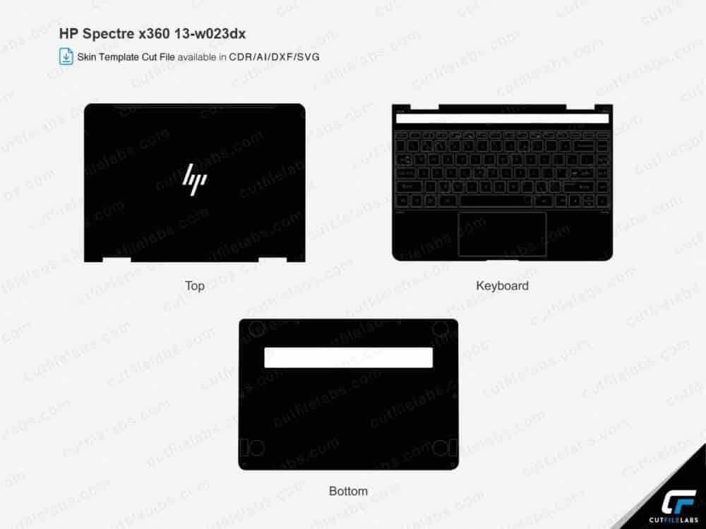 HP Spectre x360 13-w023dx (2018) Cut File Template | CutFileLabs