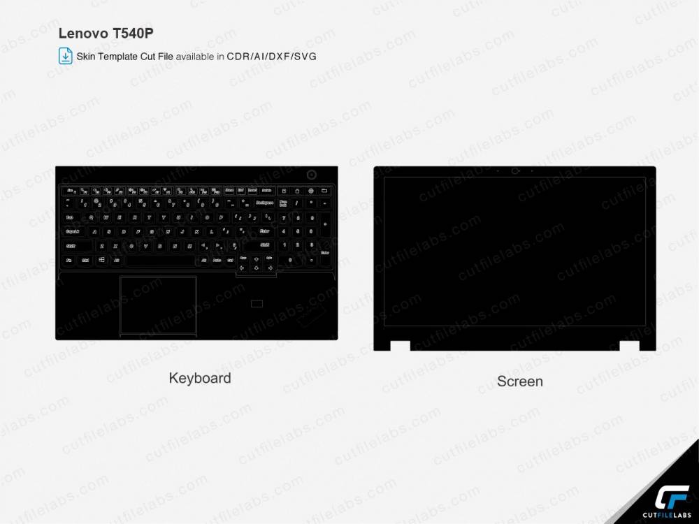 Lenovo Thinkpad T540p Cut File Template | Cut File Labs