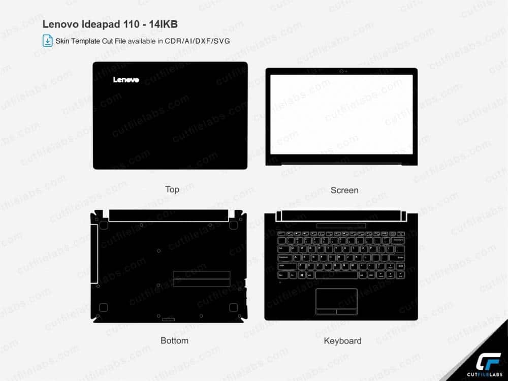 Lenovo IdeaPad 110 14IKB (2017) Cut File Template CutFileLabs