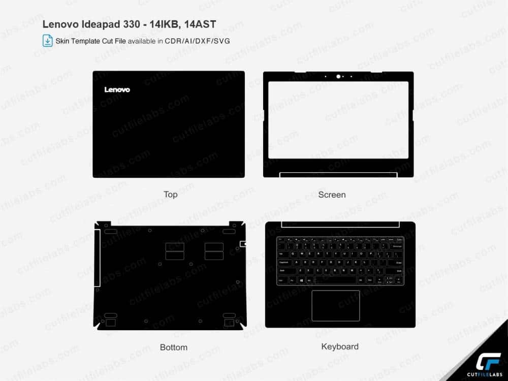 Lenovo Ideapad 330 14IKB 14AST Cut File Template Cut File Labs