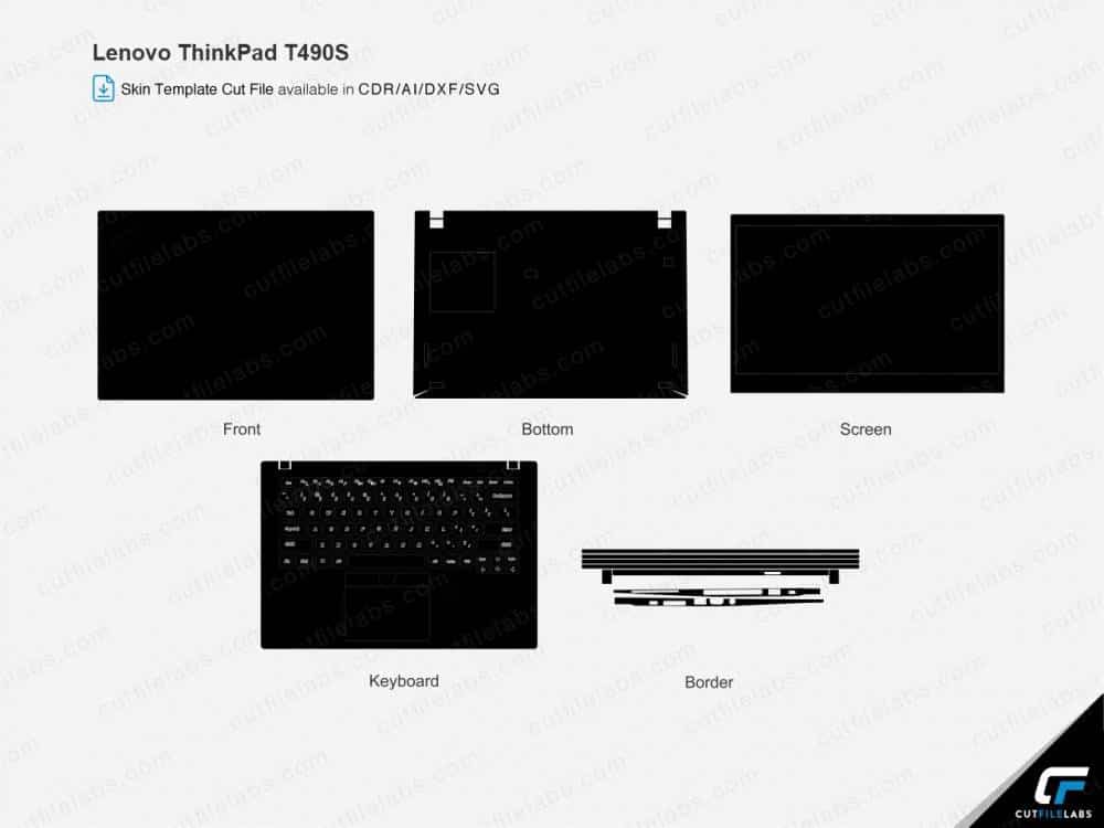 Lenovo ThinkPad T490s Cut File Template | Cut File Labs