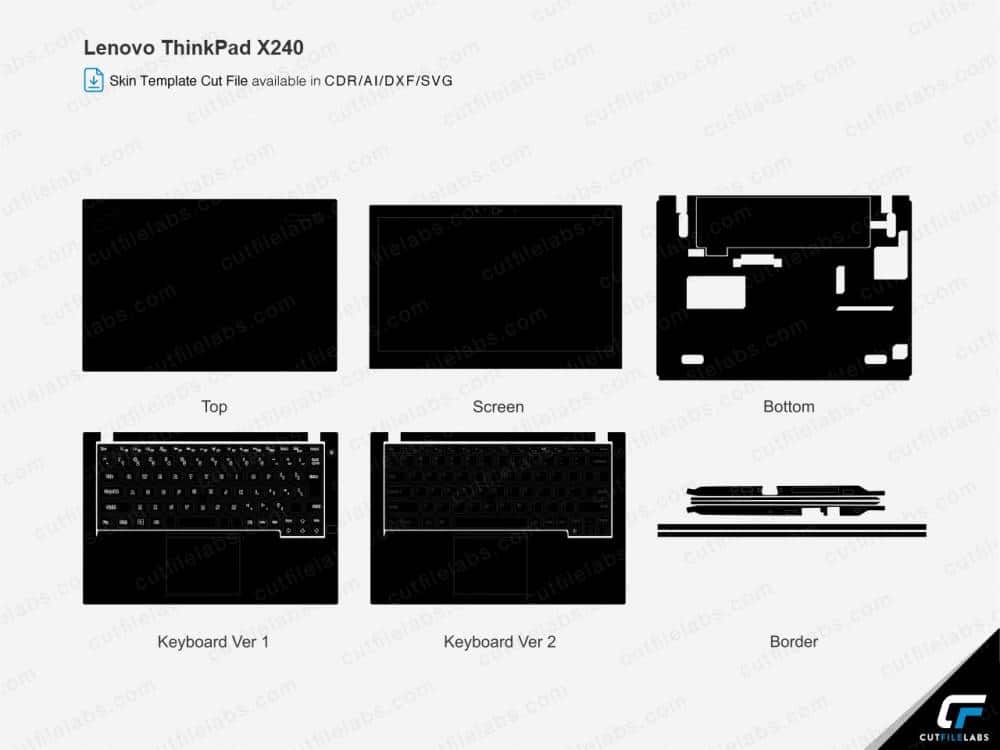 Lenovo Thinkpad X240 Cut File Template | Cut File Labs