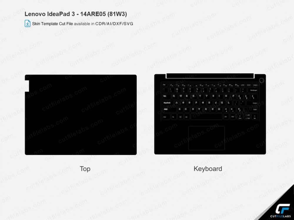 Lenovo IdeaPad 3 14ARE05 (81W3) (2020) Cut File Template | CutFileLabs