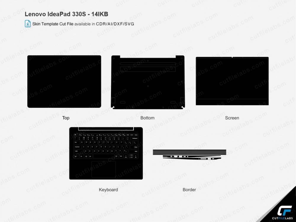 Lenovo IdeaPad 330S 14IKB Cut File Template Cut File Labs