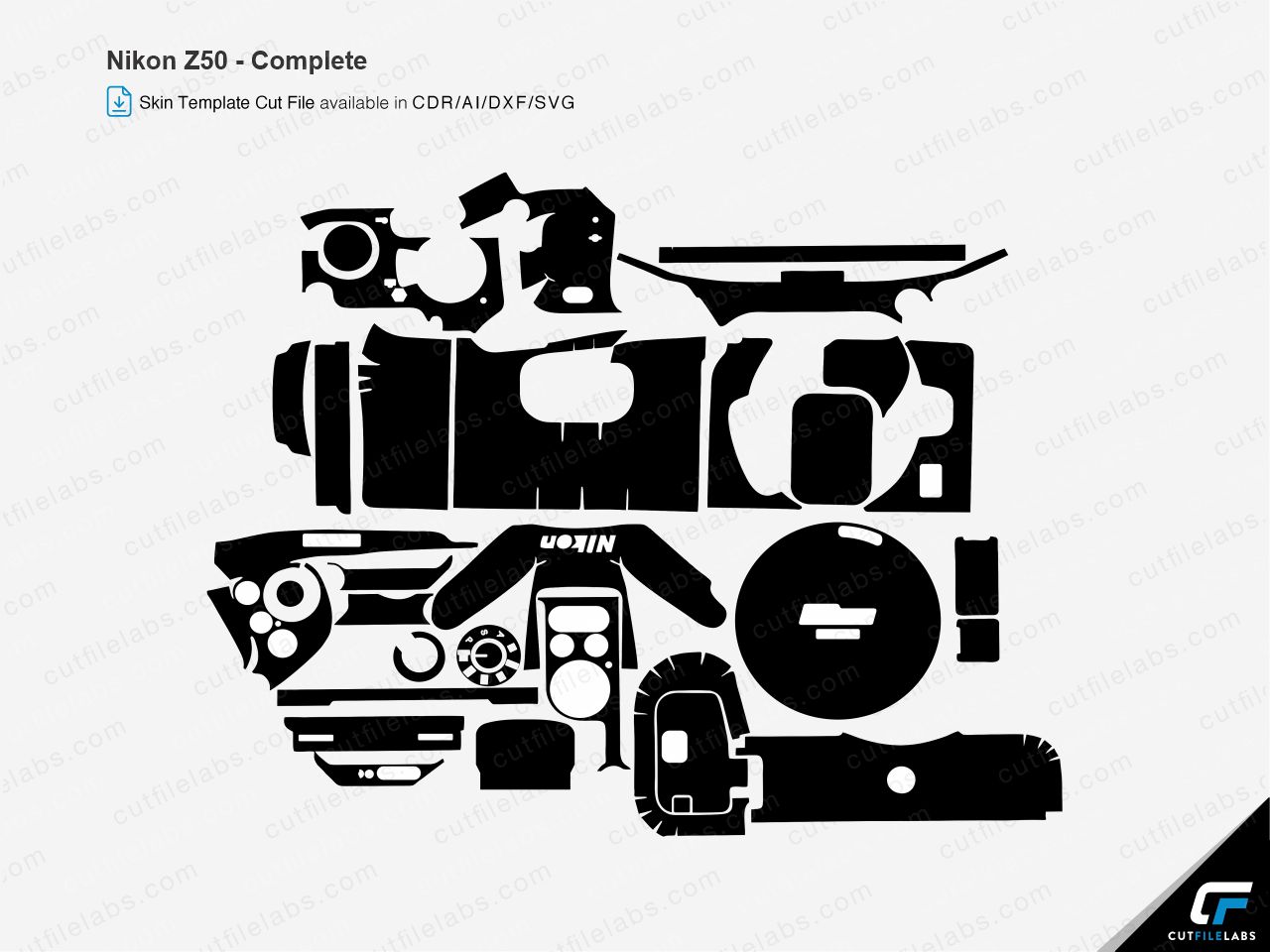 Nikon Z50 (2019) Cut File Template CutFileLabs