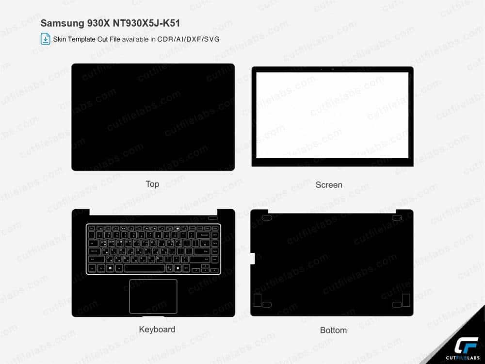 Samsung 930X NT930X5J-K51 Cut File Template | CutFileLabs