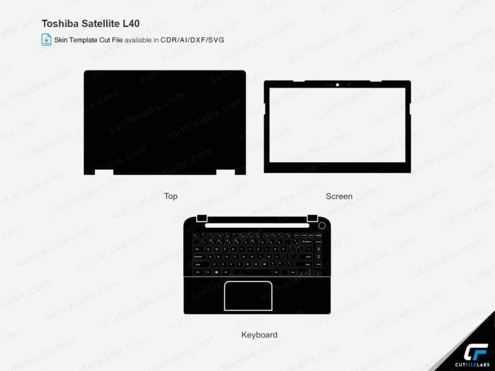 Toshiba Satellite L40 (2013) Cut File Template | CutFileLabs