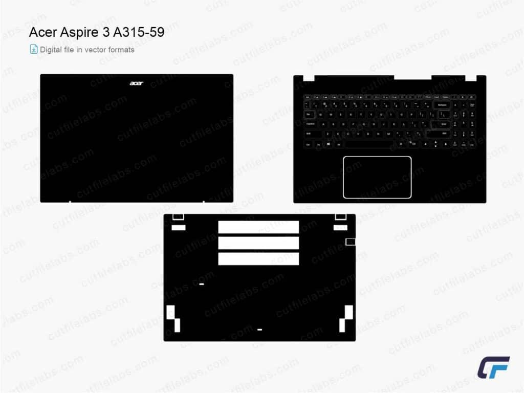 Acer Aspire 3 A315-59 Cut File Template