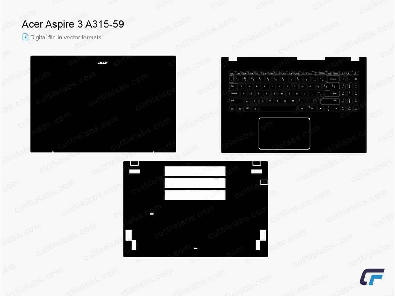 Acer Aspire 3 A315-59 Cut File Template