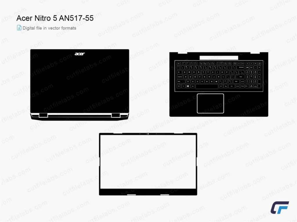 Acer Nitro 5 AN517-55 (2022) Cut File Template