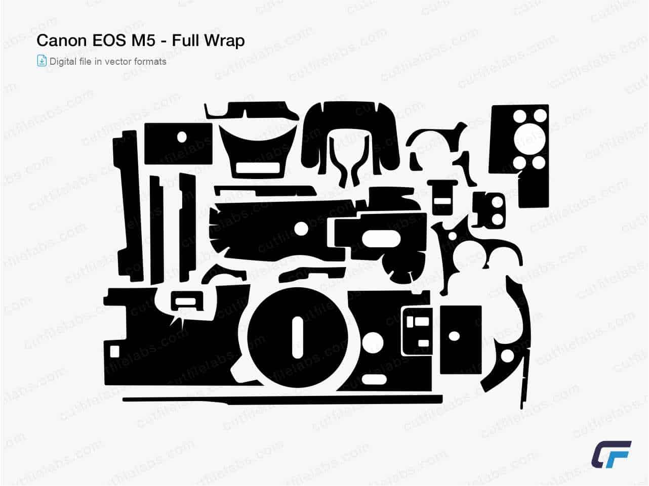 Canon EOS M5 Cut File Template