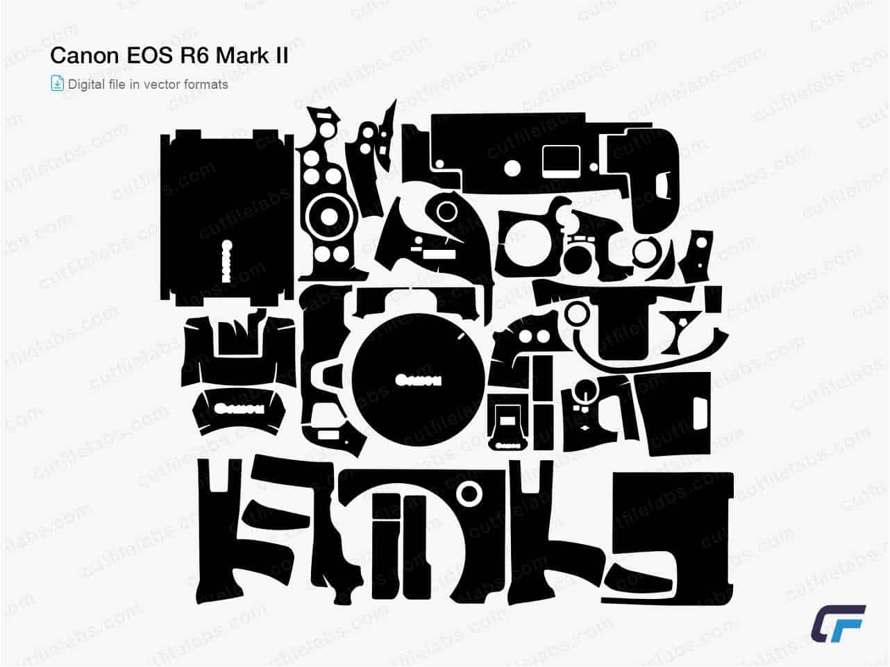 Canon EOS R6 Mark II (2022) Cut File Template