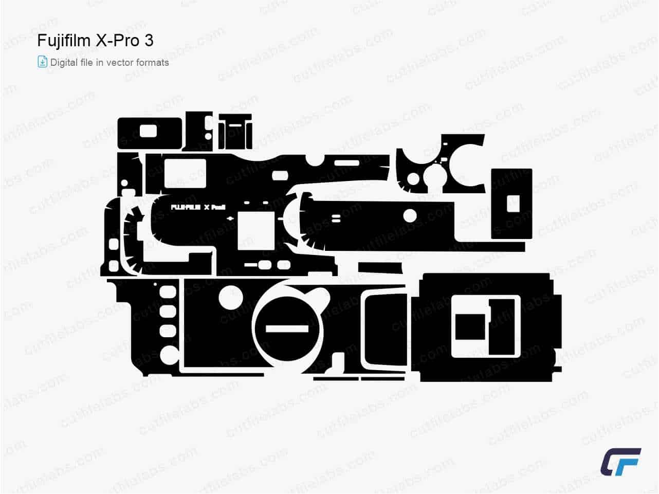Fujifilm X-Pro 3 (2019) Cut File Template