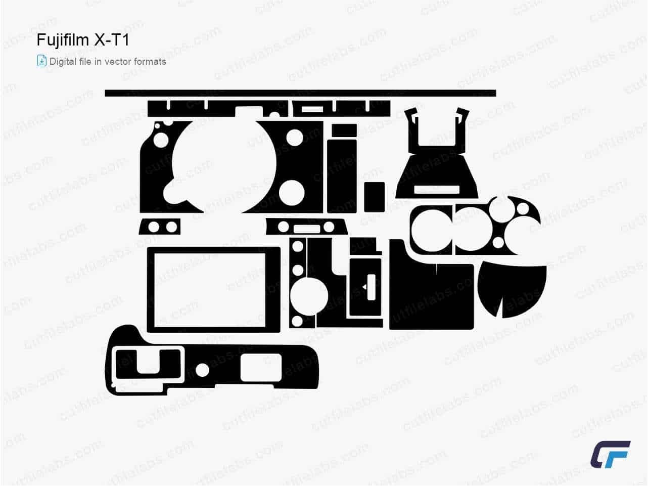 Fujifilm X-T1 (2014) Cut File Template