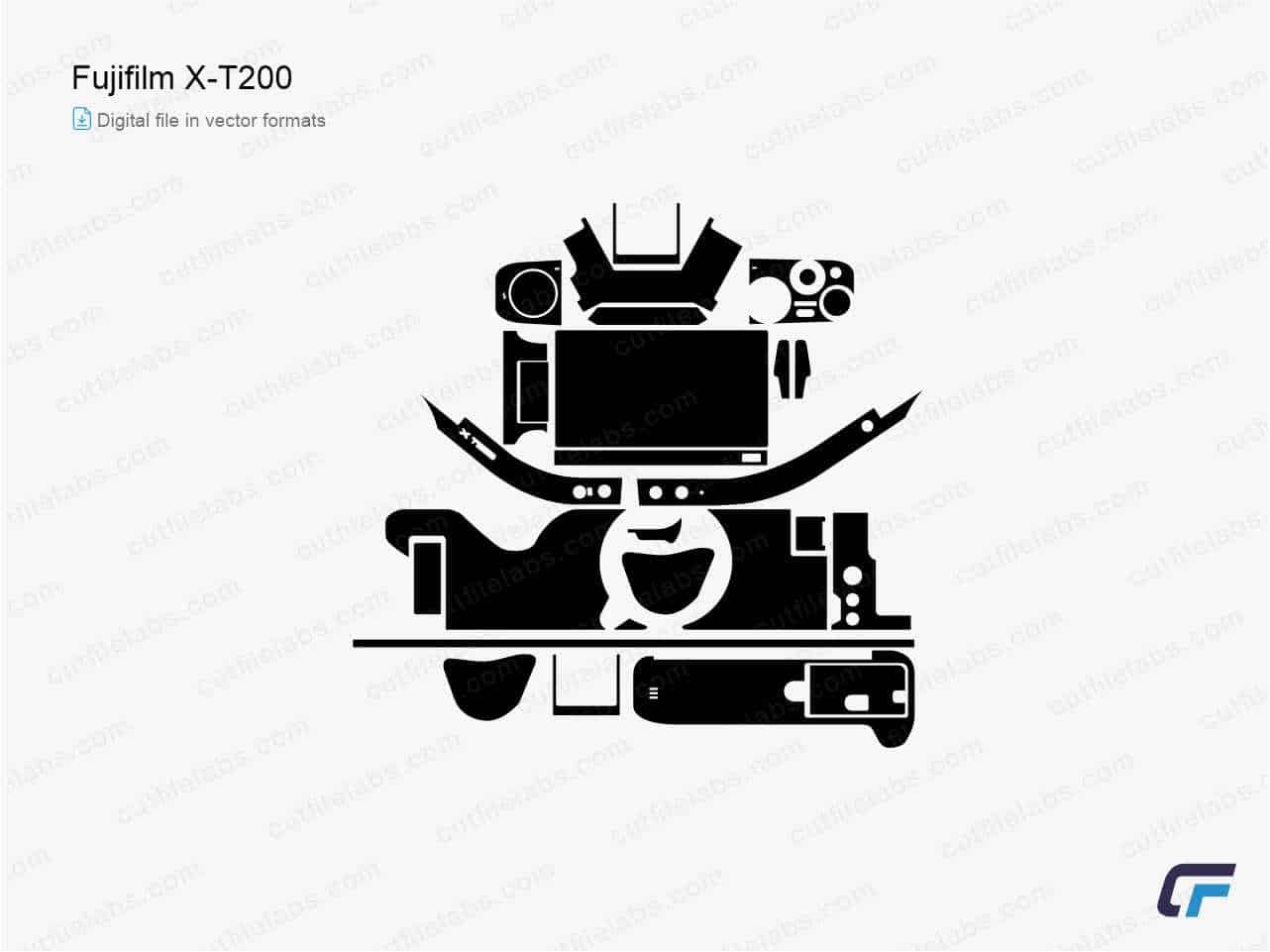 Fujifilm X-T200 (2020) Cut File Template