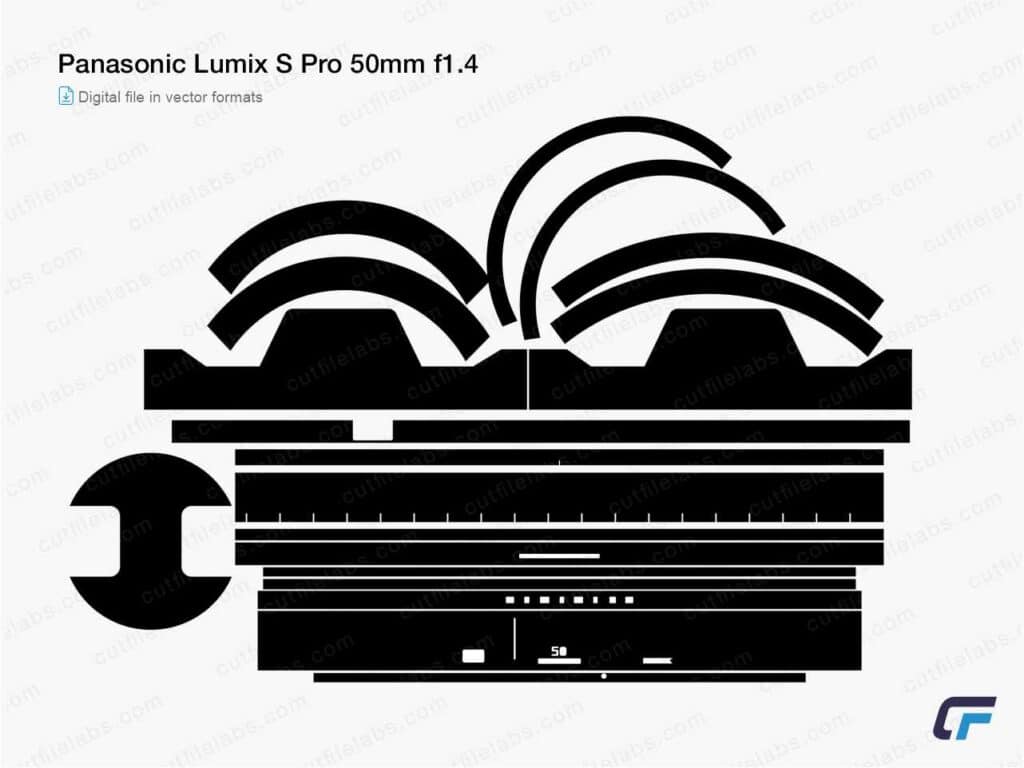Panasonic Lumix S Pro 50mm f1.4 (2019) Cut File Template