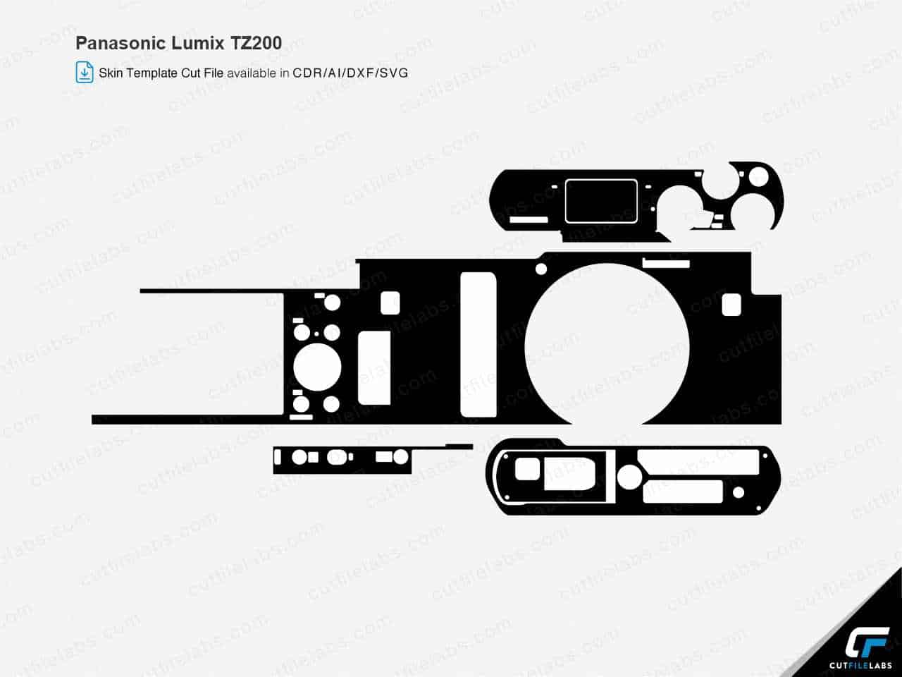 Panasonic Lumix TZ200 Cut File Template