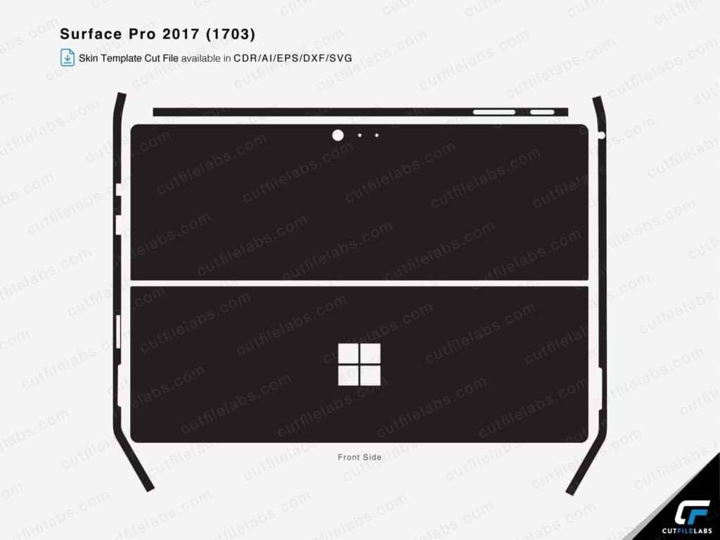 Surface Pro 5 (2017) Skin Cut File Template  Vector