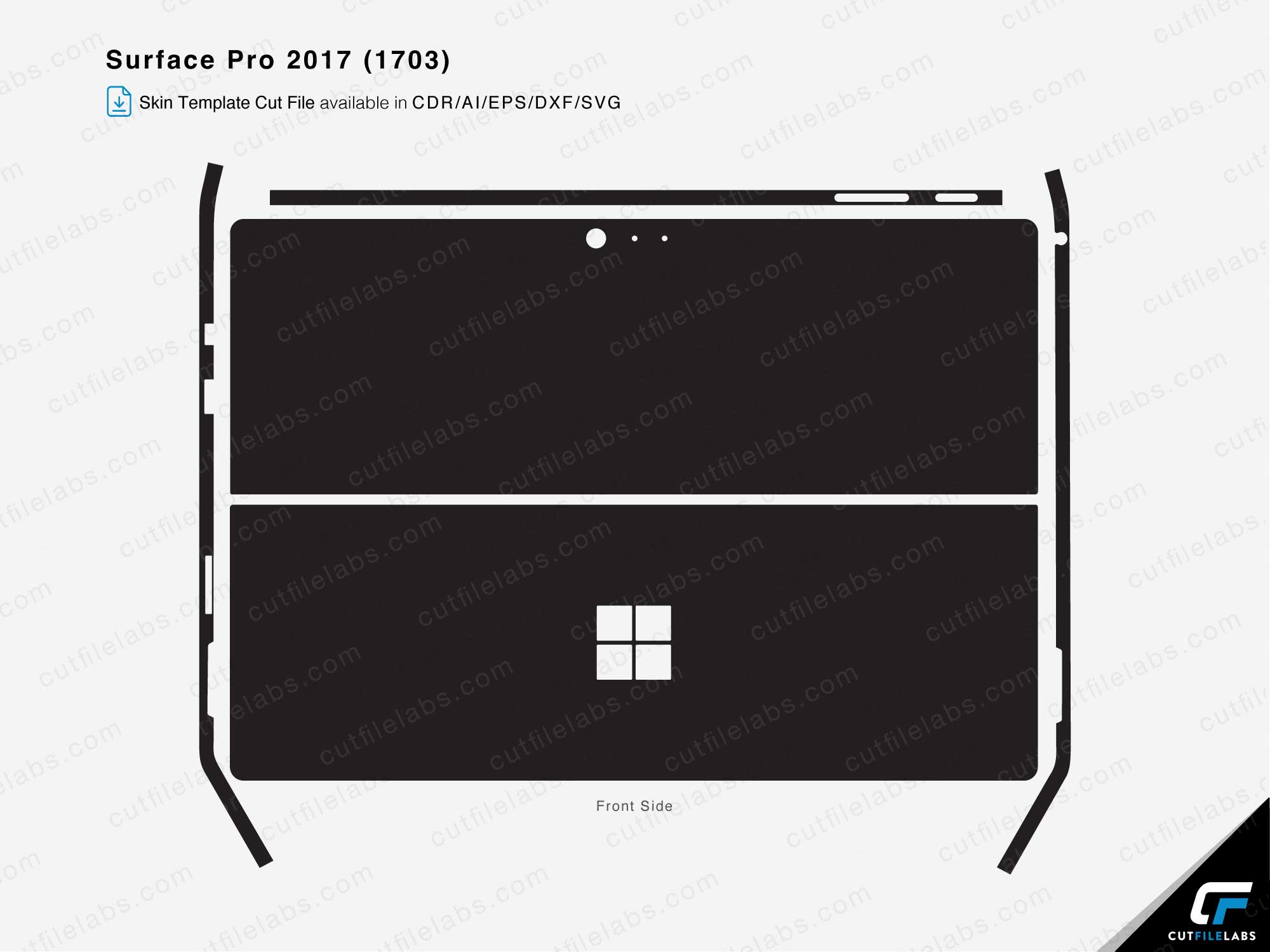 Surface Pro 5 (2017) Cut File Template