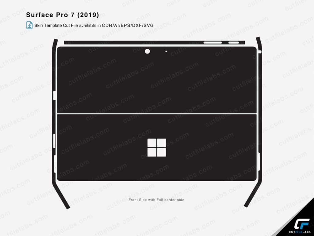 Surface Pro 7 (2019) Skin Cut File Template  Vector