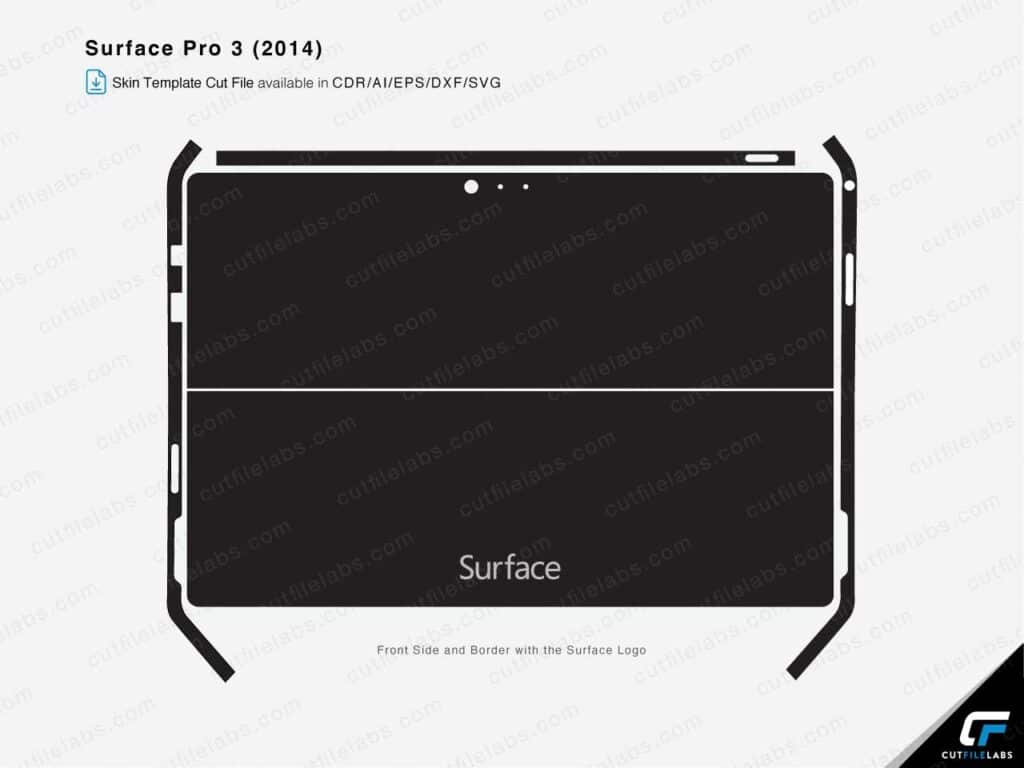 Surface Pro 3 (2014) Skin Cut File Template  Vector