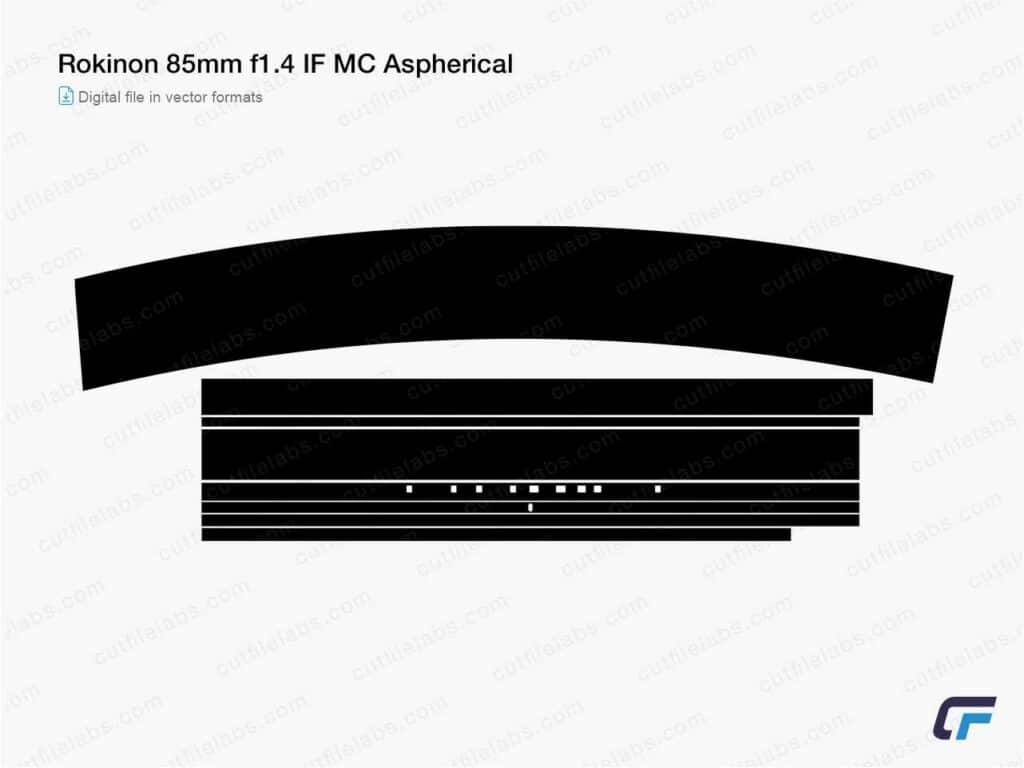 Rokinon 85mm f1.4 IF MC Aspherical Cut File Template