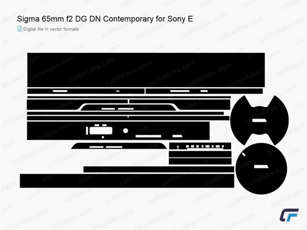 Sigma 65mm f2 DG DN Contemporary for Sony E Cut File Template