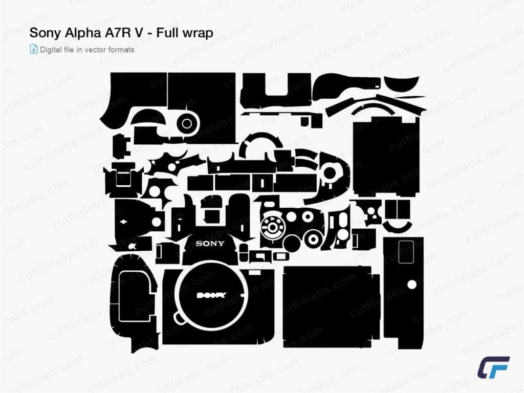 Sony Alpha A7R V (2022) Cut File Template