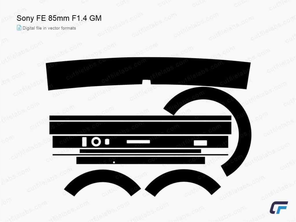 Sony FE 85mm F1.4 GM (2016) Cut File Template