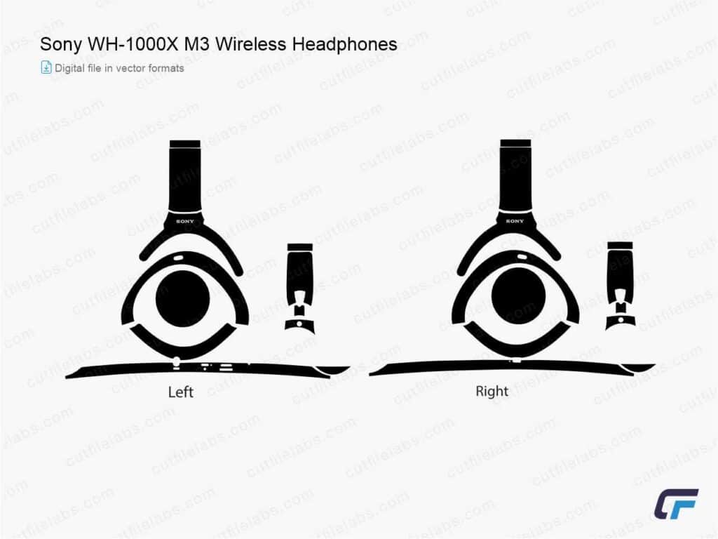 Sony WH-1000XM3 Wireless Headset 2019 Cut File Template