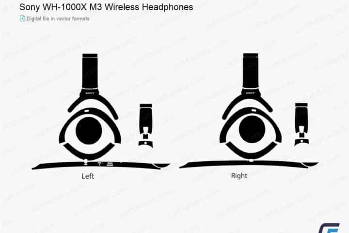 Sony WH-1000XM3 Wireless Headset (2019) Cut File Template