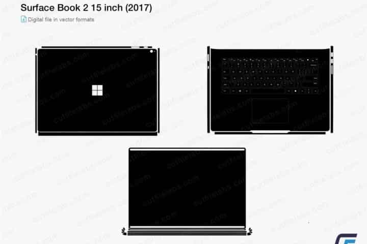 Surface Book 2 15 inch (2017) Skin Cut File Template
