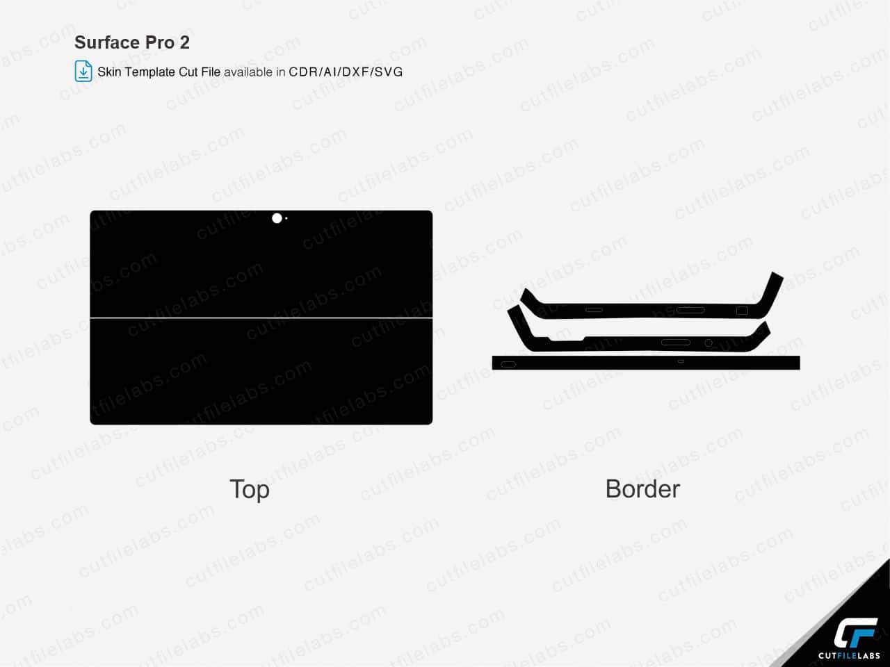 Surface Pro 2 (2013) Cut File Template
