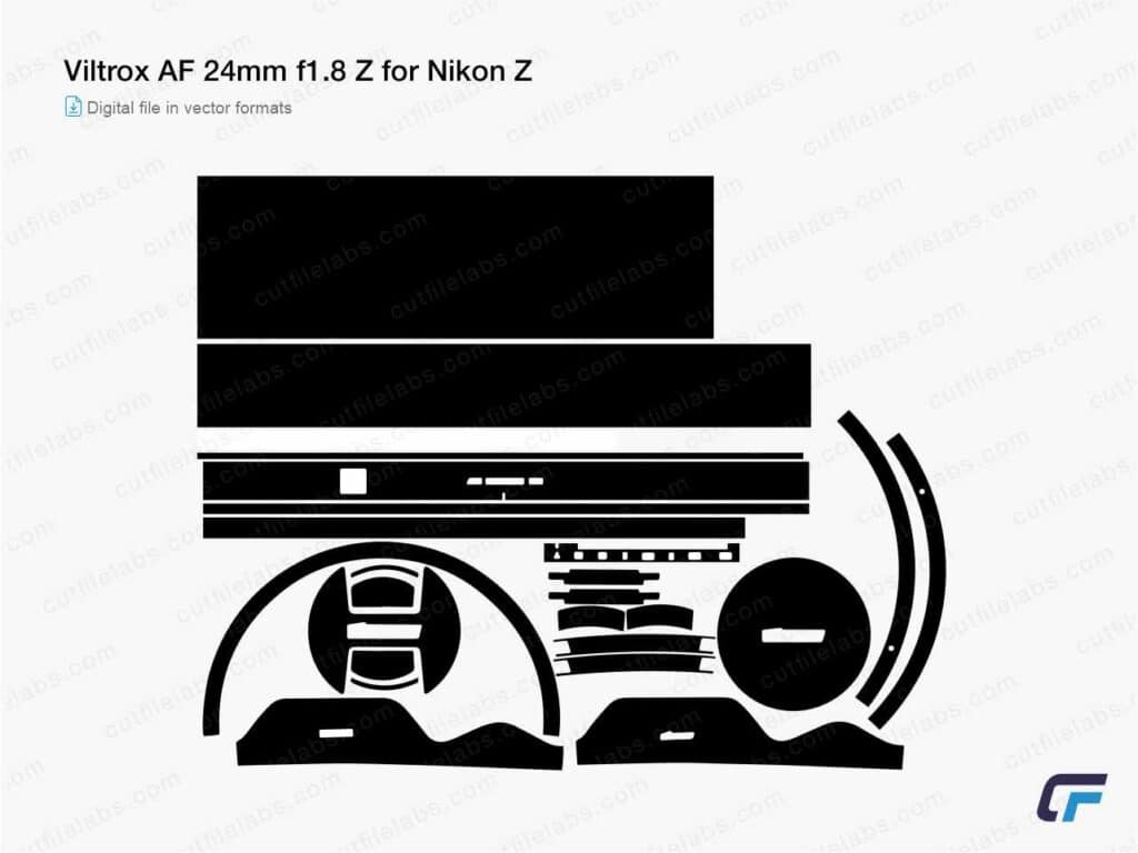 Viltrox AF 24mm f1.8 Z for Nikon Z Cut File Template