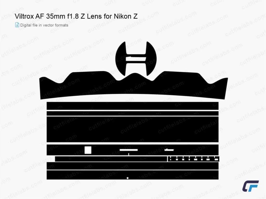 Viltrox AF 35mm f1.8 Z Lens for Nikon Z (2021) Cut File Template