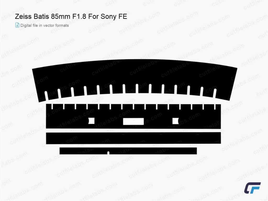Zeiss Batis 85mm F1.8 For Sony FE Cut File Template