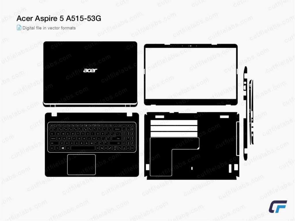 Acer Aspire 5 A515-53 (53G) Cut File Template