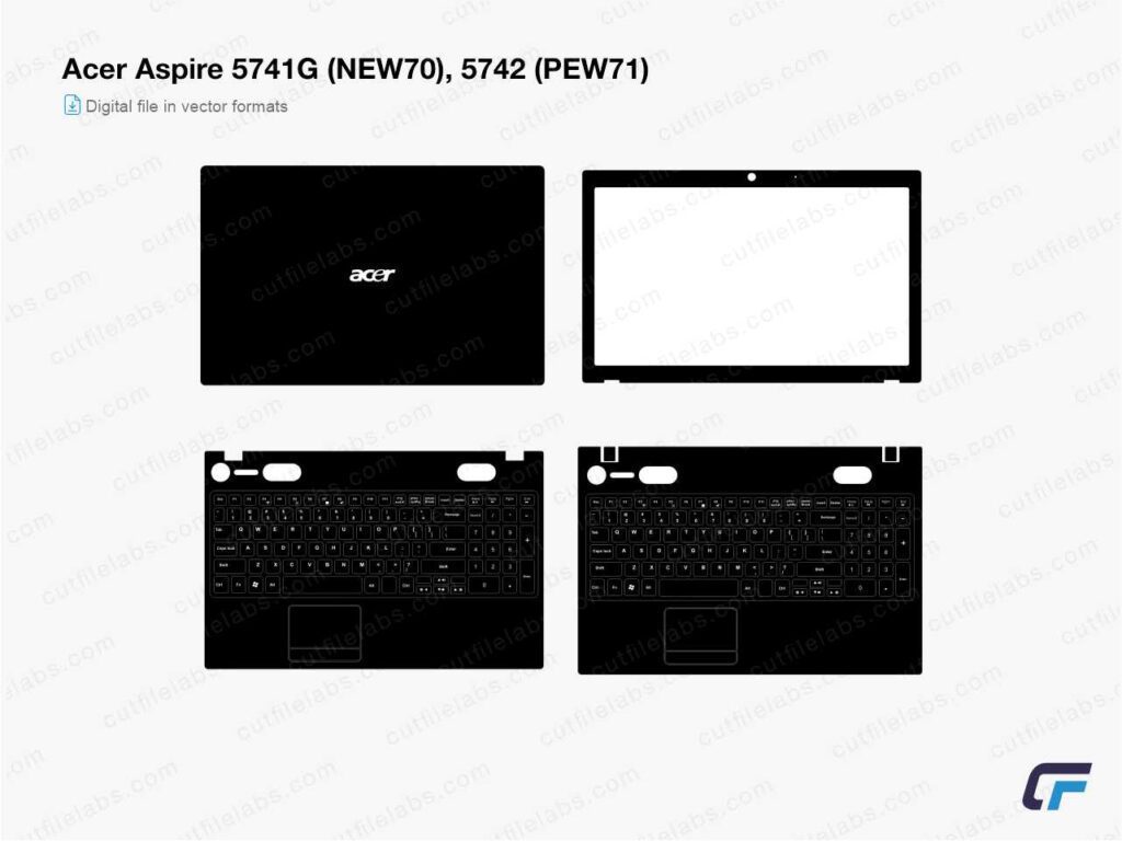 Acer Aspire 5741G (NEW70), 5742 (PEW71) Cut File Template