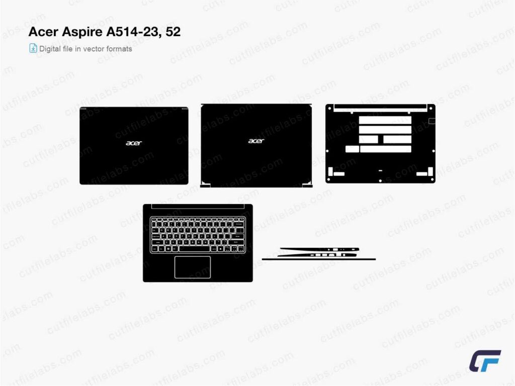 Acer Aspire 3 A514-23, 52 Cut File Template