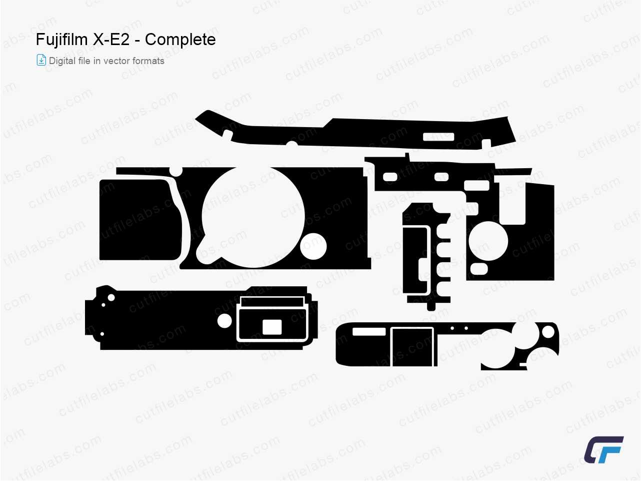 Fujifilm X-E2 Cut File Template