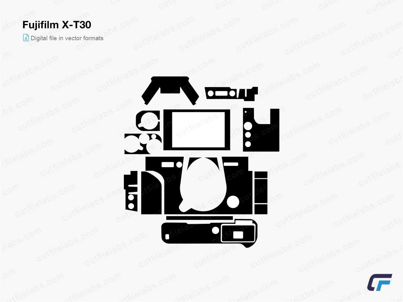 Fujifilm X-T30 (2019) Cut File Template