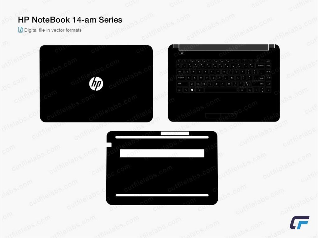 HP NoteBook 14-am Series (2017) Cut File Template