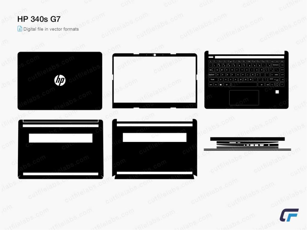 HP 340s G7 Cut File Template