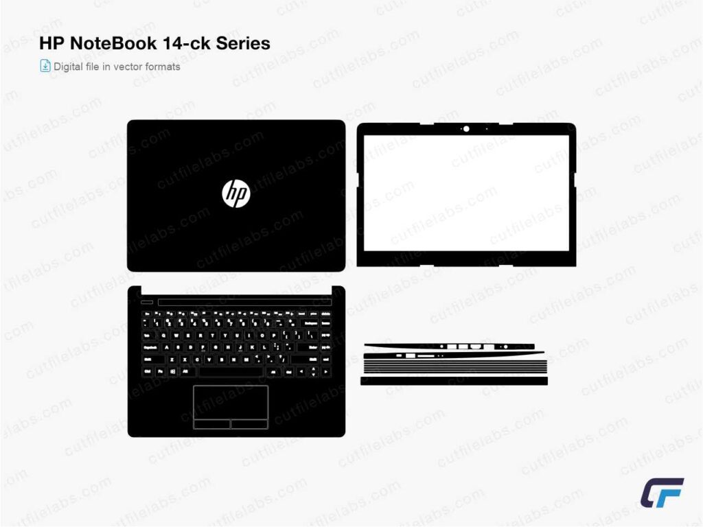 HP NoteBook 14-ck Series (2019) Cut File Template