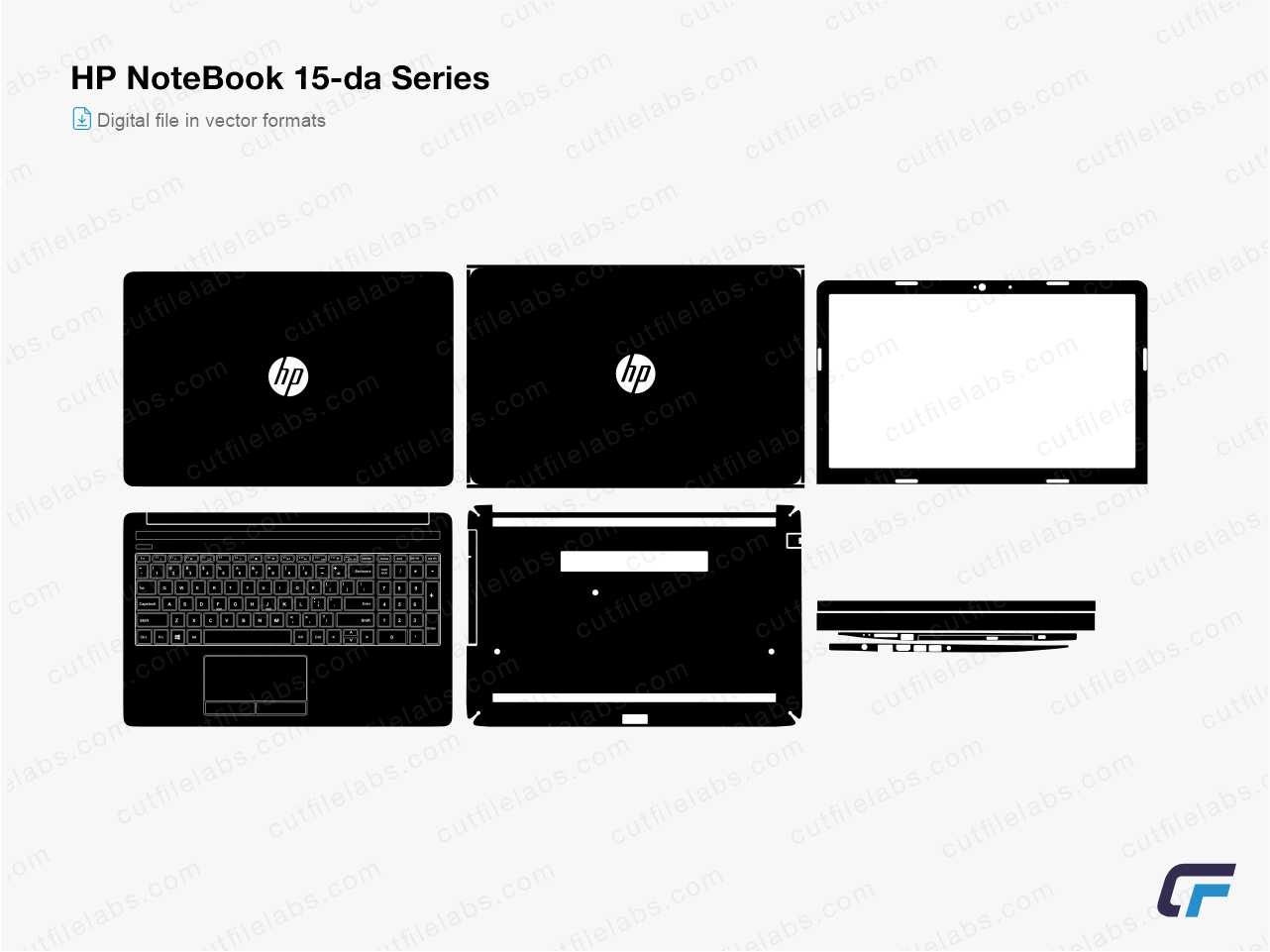 HP NoteBook 15-da Series (2019) Cut File Template